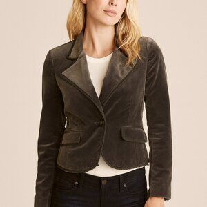 She Said East West Village Loft Grey Velvet Blazer Size 8 NWT